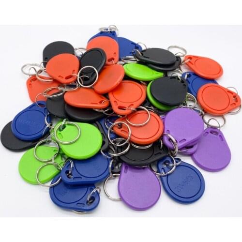 Free Shipping 100pcs/Lot Rfid Tag Access Control Smart Card 13.56MHZ Keyfobs FM1108