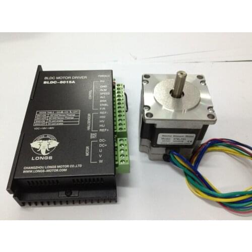 Brushless Motor(57BLF01)&driver(BLDC-8015A) 63W 24V 3000RPM High speed Car CNC bldc motor