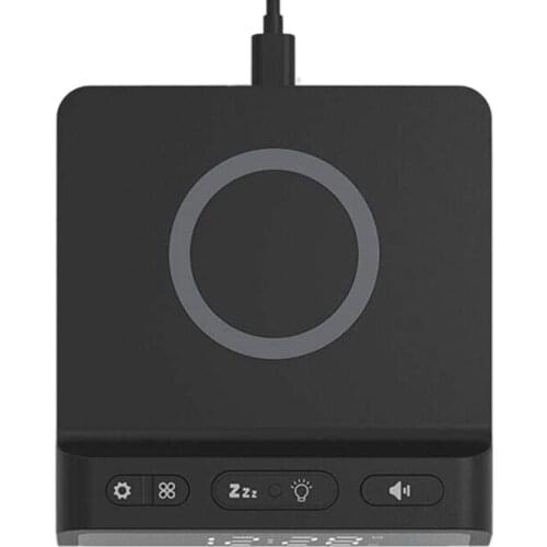 Alarm Clock with Wireless Charging Pad, Sleep Timer,10W Wireless Charger Dock Station for iPhone 12/11/Pro Max/XR/XS/X