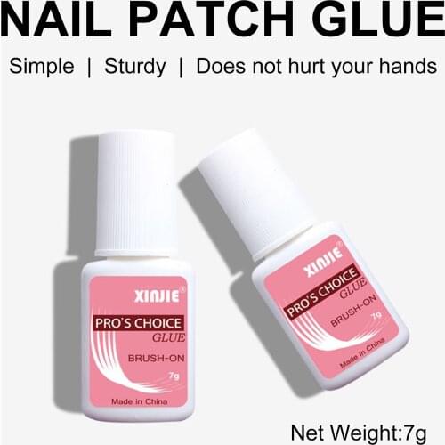 7g Fast Drying Nail Glue for False Nails Glitter Acrylic Decoration with Brush False Nail Tips Design Faux Ongle Nail Care Tools