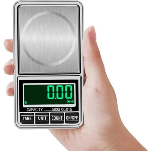 Digital USB kitchen scale electronic weigh 100/200/300/500g/1kg/ 0.01/0.1g Backlight Pocket Scales Precision Jewelry food Scale
