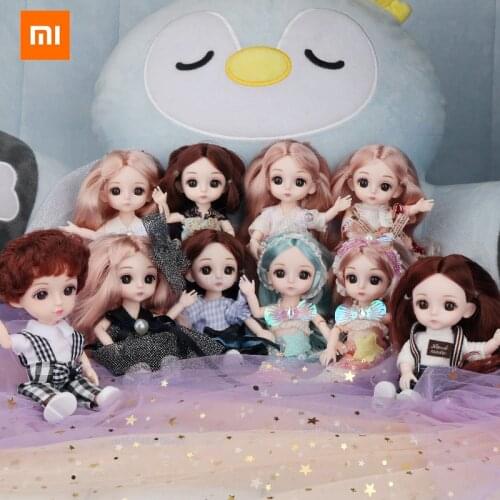 Xiaomi Childrens Doll Dress Up Doll 13 Joints Movable Gift Toys Play House Toys Cute Dolls Beautiful Girls
