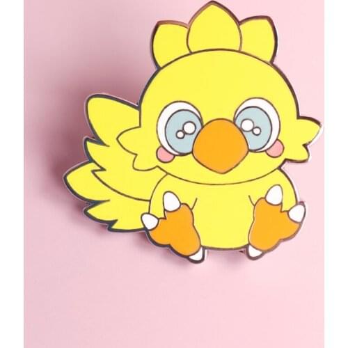 Final Fantasys Chocobos Hard Enamel Pin Cartoons Fashion Animal Cute Bird Brooch Video Game Fan Collectable Badge Unique Gift