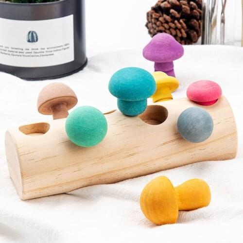 Simulation Mushroom Picking Game Baby Early Education Concentration Training Fun Macarons Toys