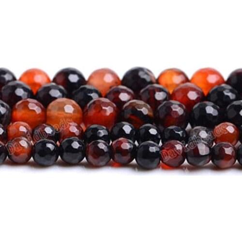 Fctory Price 16" Natural Stone Faceted Dream Agat Round Loose Beads 6 8 10 12MM Pick Size For Jewelry Making diy