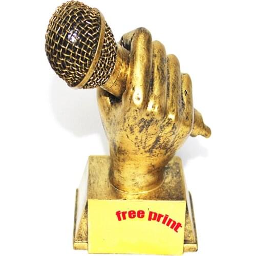 Voice Trophy Cup 13cm Variety Show The Voice Of USA Music Fans Souvenir Microphone Trophies