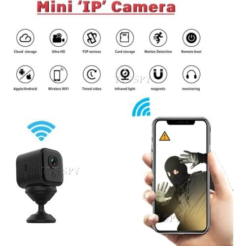 New Mini Wifi Camera 1080P Gizli Action IP Video Kamera Wireless Night Vision Small Body Micro Camaras Support Hidden SD Card