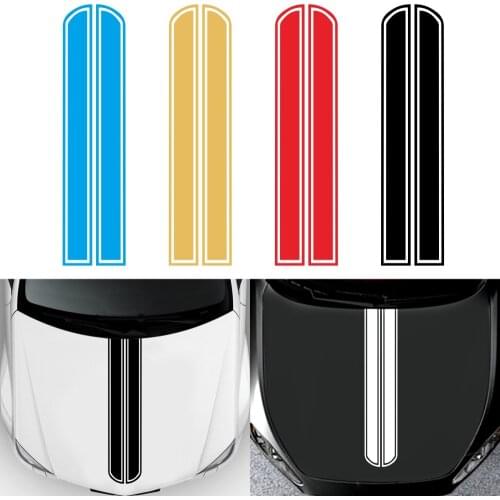Fashionable stripe car stickers to decorate the hood motor racing creative fun car decals auto parts