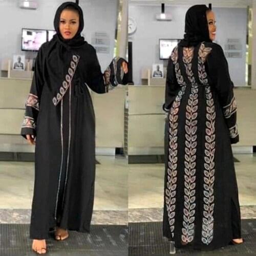 2021 New Fashion Bangladesh Muslim Dress Dubai Abaya Diamonds Hijab Evening Dresses Turkish Moroccan Kaftan Islamic Clothing