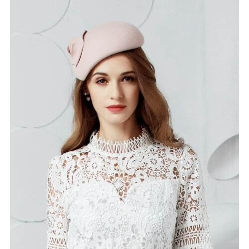 New Arrival Wool Fedoras Hat Autumn and Winter British Female Leisure Fashion Hat All-match Wool Cap Party Dress Cap S3010