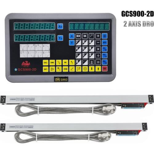 Orginal 1PCS GCS900-2D Digital Display 2 Axis DRO Digital Readout with Mounting Arm Accessories for Mill EDM Lathe Machine