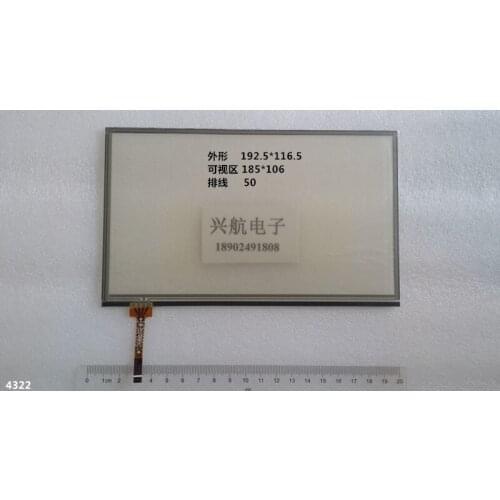 Original New Desai Xiwei 8 inch genuine GPS navigation resistance touch screen 192 * 116 touch screen