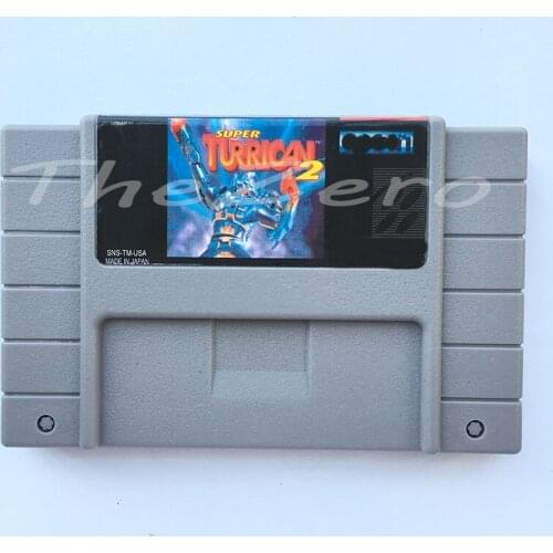 Super Turrican 2 Video Game USA Version for 16 bit Super Game Card Cartridge Card for 46pin NTSC Game Player