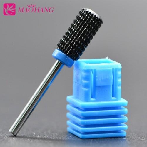 MAOHANG Black coating super Ceramic cutter Nail Drill Bit Rotary Burr For Electric Manicure Drill Nail Art Tools Nail Salon