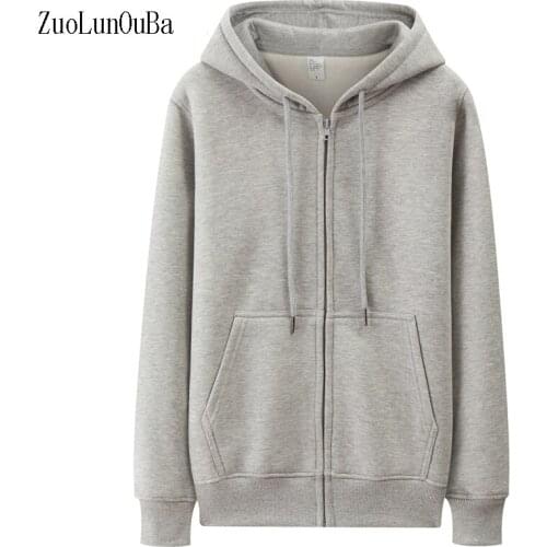 Autumn winter fashion men sweatshirt caot gray plus velvet thick hoodie long sleeve loose men women pullover