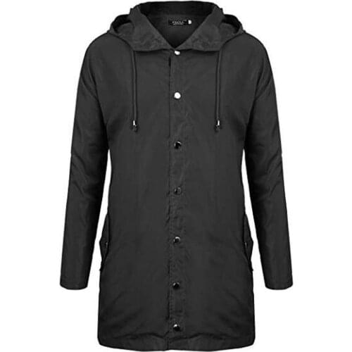 Outdoor Long Closure Sleeve Adult Long Zipper-up Button Camping Hooded Hiking Waterproof Women Men Coat for Rainy Day