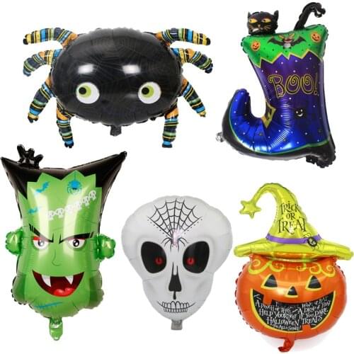 Easter balloon holiday horror atmosphere decoration green head monster skull aluminum film balloon floating air balloon