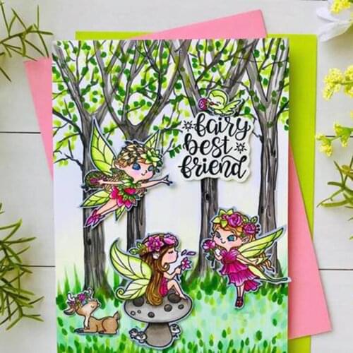 Vivid Fairy Angel Transparent Clear Silicone Stamp/Seals For DIY Scrapbooking/Decorative Paper Card Making Clear Stamp 4*6inch