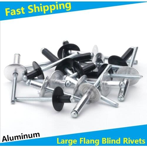 Large cap leaf aluminum blind rivet open type large cap blind rivet aluminum blind rivet decoration nail M5*8-25 50PCS
