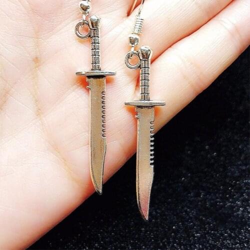 Ladies MonIdeal Retro Dagger Dangle Earrings DIY Punk Dangle Earrings Fashion Jewelry Retro Accessories Alloy Gift