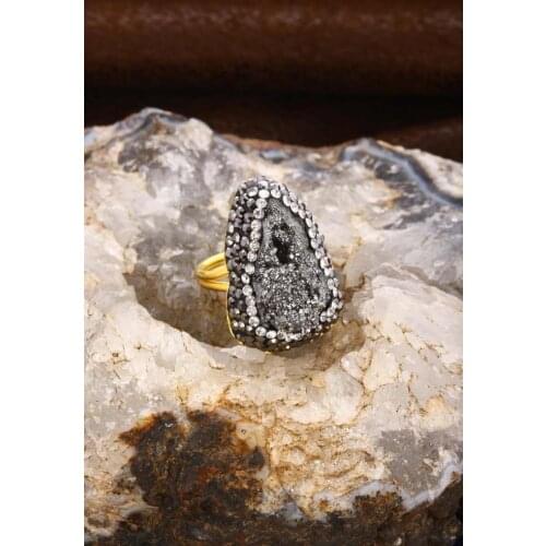 DR Stone Natural Stone Women 'S Quartz Ring 20 AR222