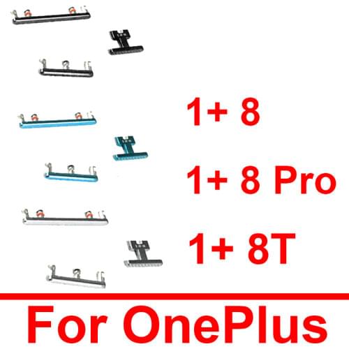 1 Set Side Audio Control Volume + Power ON/OFF Buttton Key Set For Oneplus 8 8 Pro Mute Button Keypad Replacement Repair Parts