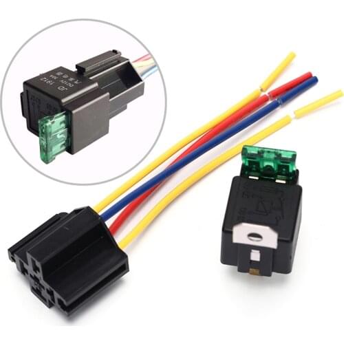 1 Pc Waterproof Prewired 4pin 12V 30A Car Relay Harness Holders With Relay Socket High Quality