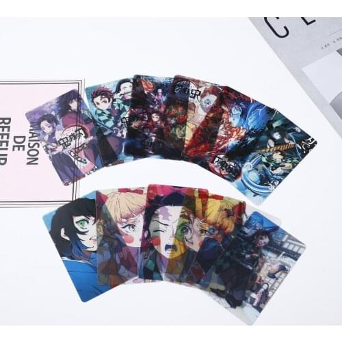 12pcs/set Demon Slayer PVC photocard Anime Demon Slayer: Kimetsu No Yaiba Photo Card Photobook Transparent Card