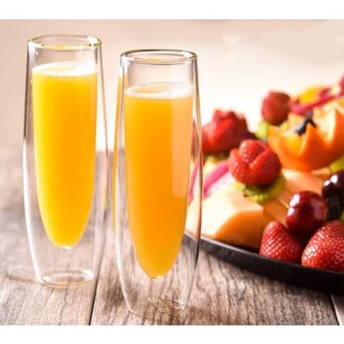 ​150ml Double wall coffee cup Shot vodka beer glasses Drinking wine glass Water juice cups Creative champagne cockta mug