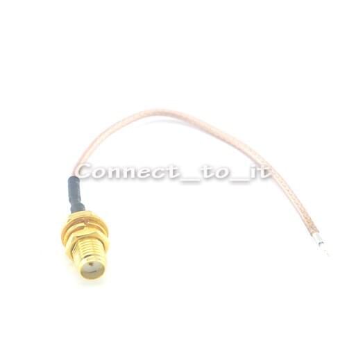 2 Pieces SMA Female Jack Adapter Connector DIY Wifi Router Cable 100mm Extension pigtail cable RG178
