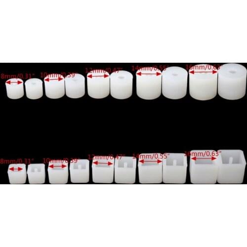 20Pcs Silicone DIY Round Square Beads DIY Mold Jewelry Making Resin Casting Mold Drop shipping