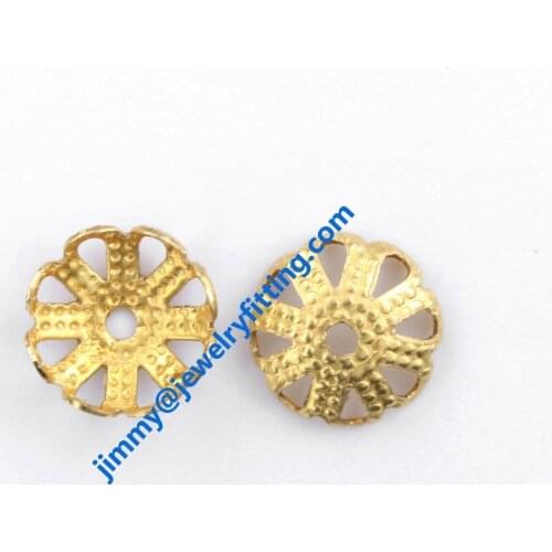 20000pcs jewelry fingding brass filigree beads cup bead cap wholesale price raw brass size 7mm