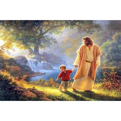 5D DIY Diamond Painting Jesus &Boy Religion Icons Diamond Embroidery Picture of Resin Cross Stitch Full Diamond Mosaic