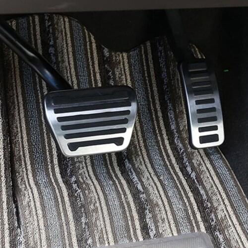 Car No Drill Anti-Slip Fuel Brake Steel Pads Pedals Cover Accessories for Land Rover Defender 110 2020