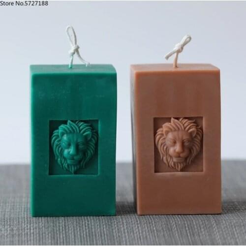 Large Size Lion Head European Style Silicone Candle Mold DIY Candle Making Supplies Fondant Mold Chocolate Mold Soap Mold