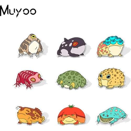 2021 New Arrival Colorful Toad Funny Frog Epoxy Badge Colorful Toads Epoxy Print Handcraft Acrylic Lapel Pins