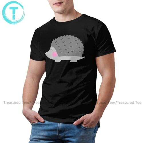 Hedgehog T Shirt Stay Sharp Hedgehog T-Shirt 100 Percent Cotton Men Tee Shirt Short Sleeve Streetwear Tshirt