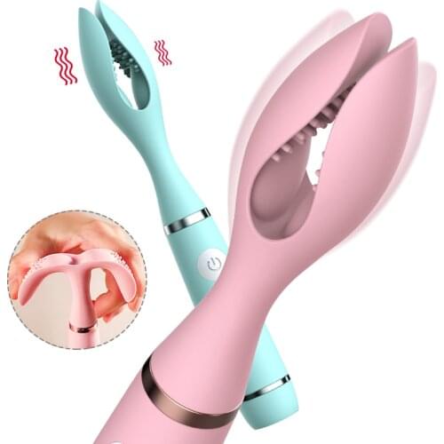 G Spot Vibrator Mouth Clip Dildo for Women 10 Modes Soft Female Vagina Clitoris Stimulator Massager Masturbator Sex Toy Products