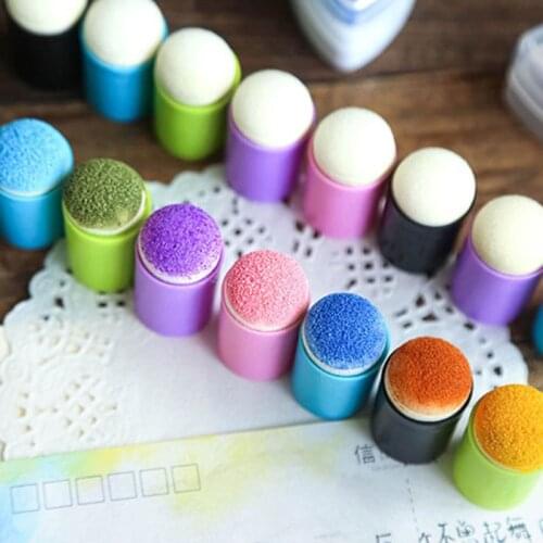 10pcs Sponge Finger Daubers Foam Painting Ink Pad Stamping Brush DIY Scrapbooking Drawing Crafts