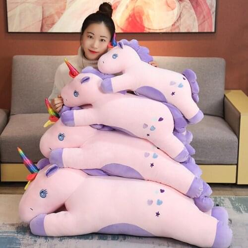 Kawaii Giant Unicorn Plush Toy Soft Stuffed Unicorn Soft Dolls Animal Horse Toys For Children Girl Pillow Birthday Gifts