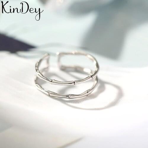 Boho Summer Beach Vacation Knuckle Open Bamboo Rings for Women Adjustable Finger Ring Charm Jewellery Wholesale Gifts