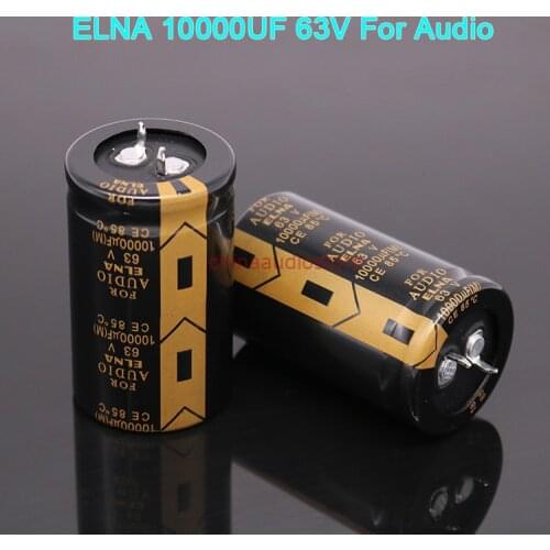 HiFi ELNA 10000UF 63V Capacitor LAO Series Aluminum Electrolytic Capacitors For Audio Power Amplifier DIY