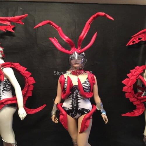 WYY Ballroom dance costume sexy women wears stage clothes party Festival dj singer dresses nightclub mirror suit robot show bar