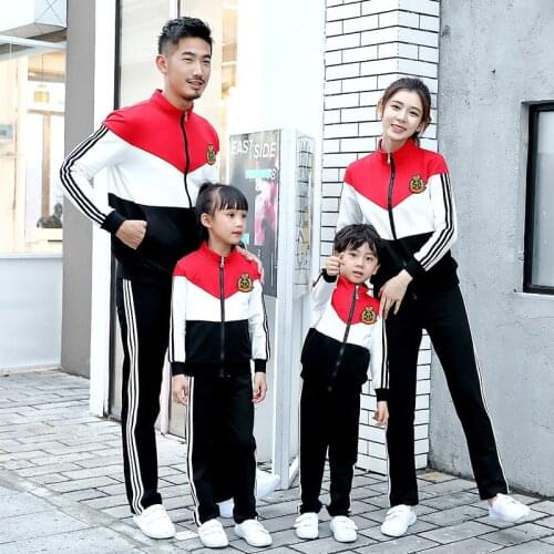 Mother and Daughter Matching Tracksuits Mother Father Baby Mommy and Me Clothes Jacket Coats+leggings Pants Mom Son Outfits