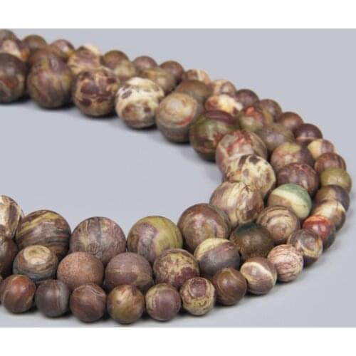 Round Original Mineral Natural Matte Agates Jaspers Gem Stone Beads For Diy Women Jewelry Making Accessories Bead Bulk Wholesale