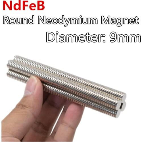 Diameter 9mm Round NdFeB Neodymium Magnet Powerful Rare Earth Permanent Fridge Magnets Ring Disk Strong Craft for DIY