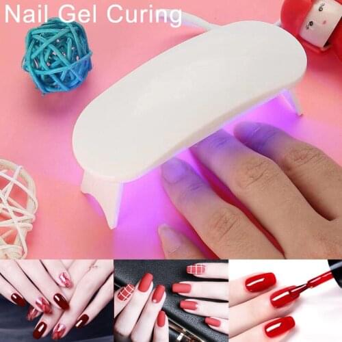 Mini Portable 6w Led Nail Dryer Cure Lamp Machine For Uv Gel Nail Polish With Creating Low Heat That Protect Your Hands