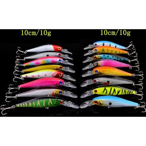 Set Mixed 2 Models Minnows 16pcs Fishing Lures High Quality Carp Fishing Hard Baits Crankbait