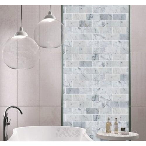 Natural Italy Cararra white marble stone mosaic tile floor wall tile