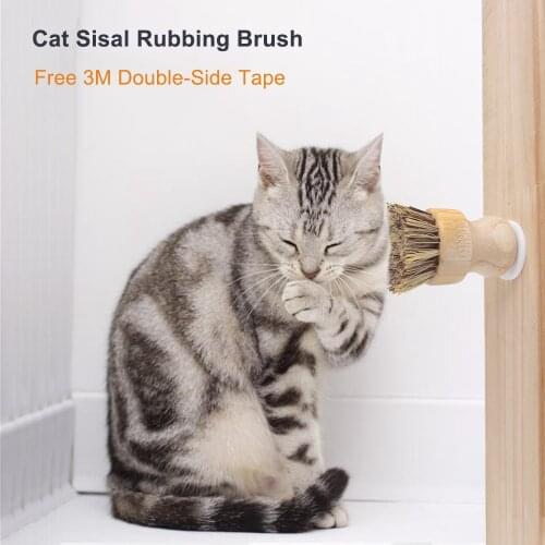 Creative New Cat Sisal Rubbing Brush Cat Massage Corner Rubbing Supplies Sisal Bamboo Brush for Cat Massage Pet Supplies